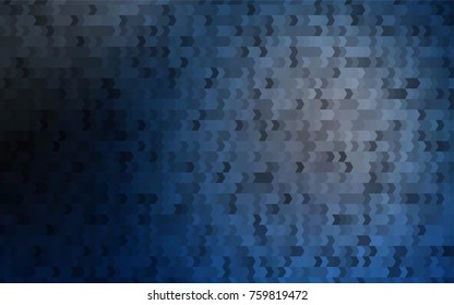 Dark BLUE vector modern geometrical background. Abstract template. Geometric pattern in square style with gradient.
