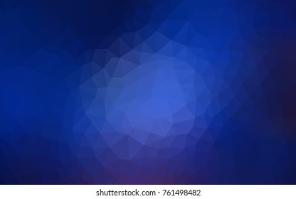 DARK BLUE vector modern geometrical abstract background. Texture, new background. Geometric background in Origami style with gradient. 