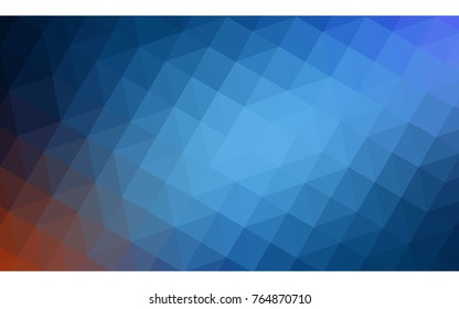 DARK BLUE vector modern geometrical abstract background. Texture, new background. Geometric background in Origami style with gradient. 