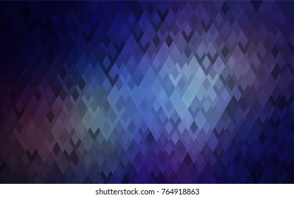 Dark BLUE vector modern geometrical background. Abstract template. Geometric pattern in square style with gradient.