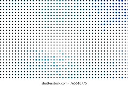 Dark BLUE vector modern geometrical circle abstract background. Dotted texture template. Geometric pattern in halftone style with gradient. 