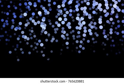 Dark BLUE vector modern geometrical circle abstract background. Dotted texture template. Geometric pattern in halftone style with gradient. 