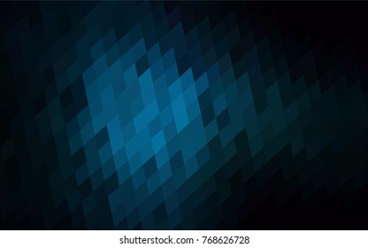 Dark BLUE vector modern geometrical background. Abstract template. Geometric pattern in square style with gradient.