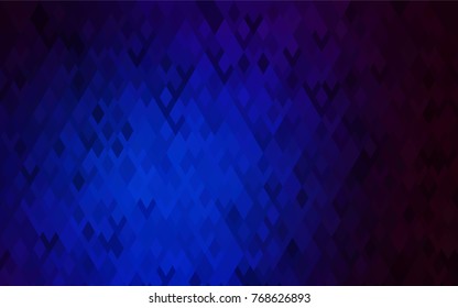 Dark BLUE vector modern geometrical background. Abstract template. Geometric pattern in square style with gradient.
