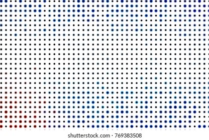 Dark BLUE vector modern geometrical circle abstract background. Dotted texture template. Geometric pattern in halftone style with gradient. 