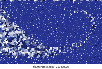 Dark BLUE vector modern geometrical background. Abstract template. Geometric pattern in square style with gradient.