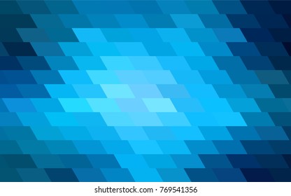 Dark BLUE vector modern geometrical background. Abstract template. Geometric pattern in square style with gradient.