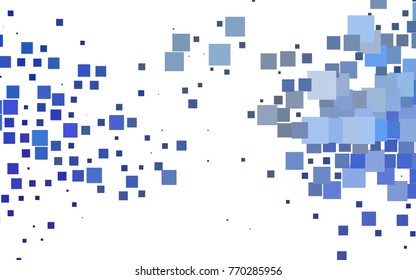 Dark BLUE vector modern geometrical background. Abstract template. Geometric pattern in square style with gradient.