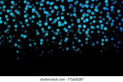 Dark BLUE vector modern geometrical circle abstract background. Dotted texture template. Geometric pattern in halftone style with gradient. 