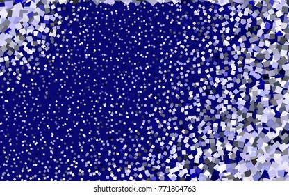 Dark BLUE vector modern geometrical background. Abstract template. Geometric pattern in square style with gradient.
