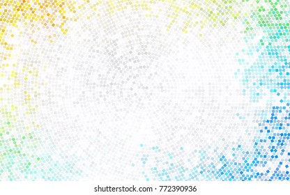 Dark BLUE vector modern geometrical background. Abstract template. Geometric pattern in square style with gradient.