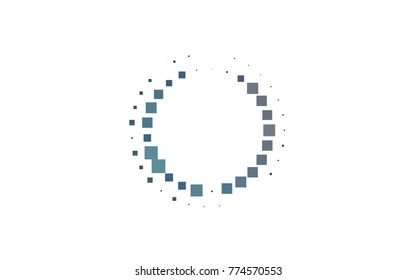 Dark BLUE vector modern geometrical background. Abstract template. Geometric pattern in square style with gradient.
