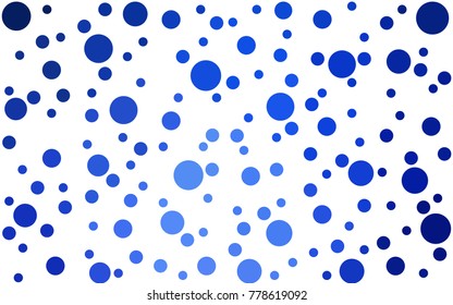 DARK BLUE vector modern geometrical circle abstract background. Dotted texture template. Geometric pattern in halftone style with gradient. 
