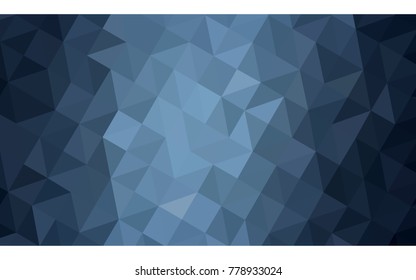 DARK BLUE vector modern geometrical abstract background. Texture, new background. Geometric background in Origami style with gradient. 