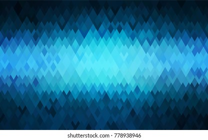 Dark BLUE vector modern geometrical background. Abstract template. Geometric pattern in square style with gradient.