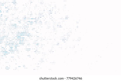 Dark BLUE vector modern geometrical circle abstract background. Dotted texture template. Geometric pattern in halftone style with gradient. 