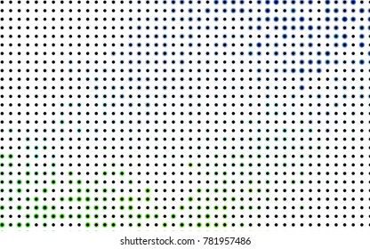 Dark BLUE vector modern geometrical circle abstract background. Dotted texture template. Geometric pattern in halftone style with gradient. 