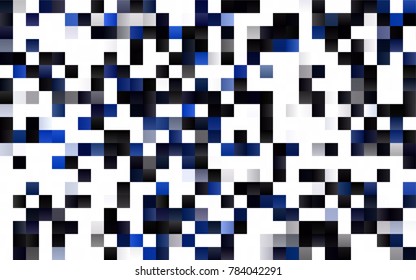 Dark BLUE vector modern geometrical background. Abstract template. Geometric pattern in square style with gradient.