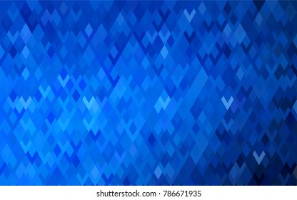 Dark BLUE vector modern geometrical background. Abstract template. Geometric pattern in square style with gradient.