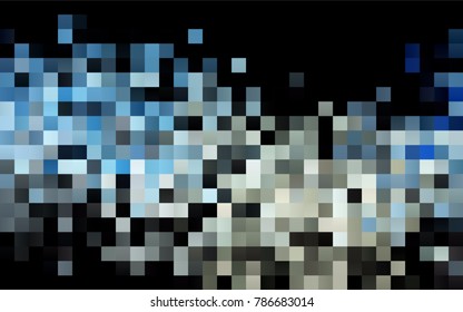 Dark BLUE vector modern geometrical background. Abstract template. Geometric pattern in square style with gradient.