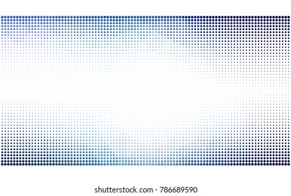 DARK BLUE vector modern geometrical circle abstract background. Dotted texture template. Geometric pattern in halftone style with gradient. 