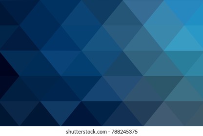 DARK BLUE vector modern geometrical abstract background. Texture, new background. Geometric background in Origami style with gradient. 