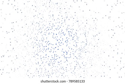 Dark BLUE vector modern geometrical circle abstract background. Dotted texture template. Geometric pattern in halftone style with gradient. 
