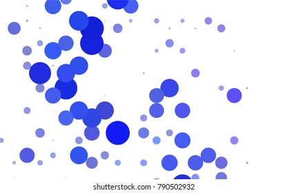 Dark BLUE vector modern geometrical circle abstract background. Dotted texture template. Geometric pattern in halftone style with gradient. 