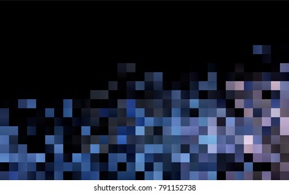 Dark BLUE vector modern geometrical background. Abstract template. Geometric pattern in square style with gradient.