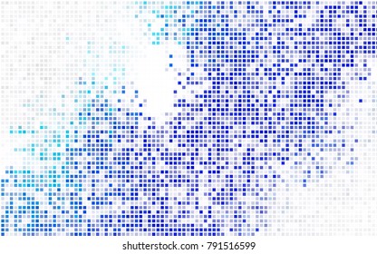 Dark BLUE vector modern geometrical background. Abstract template. Geometric pattern in square style with gradient.