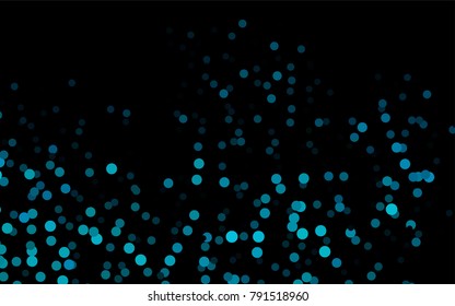 Dark BLUE vector modern geometrical circle abstract background. Dotted texture template. Geometric pattern in halftone style with gradient. 