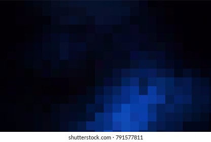 Dark BLUE vector modern geometrical background. Abstract template. Geometric pattern in square style with gradient.