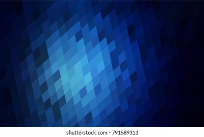 Dark BLUE vector modern geometrical background. Abstract template. Geometric pattern in square style with gradient.