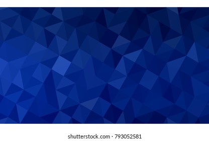 DARK BLUE vector modern geometrical abstract background. Texture, new background. Geometric background in Origami style with gradient. 