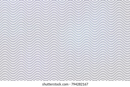 Dark BLUE vector modern geometrical circle abstract background. Dotted texture template. Geometric pattern in halftone style with gradient. 