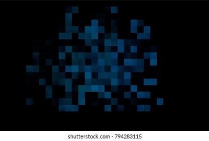Dark BLUE vector modern geometrical background. Abstract template. Geometric pattern in square style with gradient.
