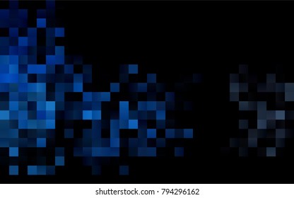 Dark BLUE vector modern geometrical background. Abstract template. Geometric pattern in square style with gradient.