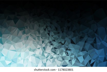 Dark BLUE vector mosaic template. A completely new color illustration in a vague style. The best triangular design for your business.