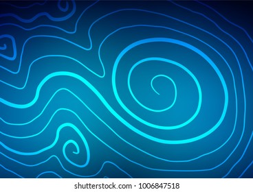 Dark BLUE vector natural abstract pattern. Geometric doodle illustration in Origami style with gradient. The elegant pattern can be used as a part of a brand book.