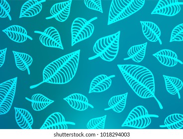 Dark BLUE vector natural abstract background. Colorful illustration in abstract style with doodles and Zen tangles. Brand-new style for your business design.