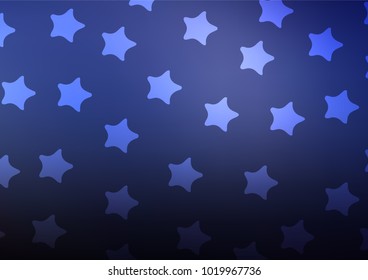 Dark BLUE vector natural abstract background. Doodles on blurred abstract background with gradient. The doodle design can be used for your web site.