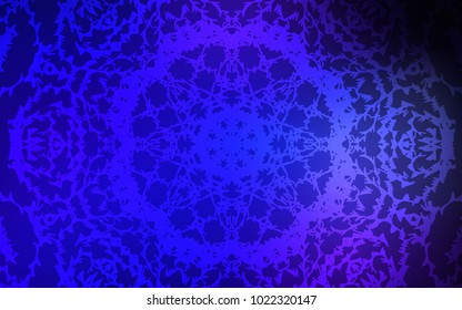 Dark BLUE vector natural abstract template. Doodle illustration made by child in Origami style with gradient. A completely new template for your business design.