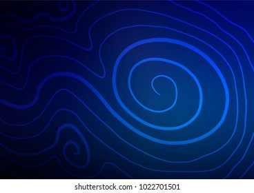 Dark BLUE vector natural abstract background. Modern geometrical abstract illustration with doodles. Hand painted design for web, leaflet, textile.