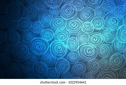 Dark BLUE vector natural abstract pattern. Blurred decorative design in Indian style with roses. A new texture for your design.
