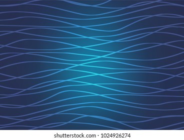 Dark BLUE vector natural abstract background. Glitter abstract illustration with doodles and Zen tangles. The textured pattern can be used for website.