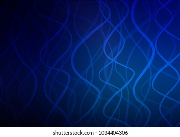 Dark BLUE vector natural abstract pattern. Sketchy hand drawn doodles on blurred background. The doodle design can be used for your web site.