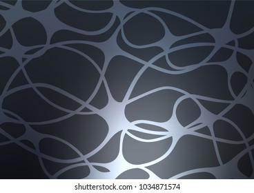 Dark BLUE vector natural abstract pattern. Sketchy hand drawn doodles on blurred background. The pattern can be used for heads of websites and designs.