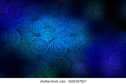 Dark BLUE vector natural abstract design. Modern geometrical abstract illustration with roses. The textured pattern can be used for website.