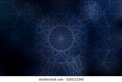 Dark BLUE vector natural abstract background. Creative illustration in blurred style with doodles made by child. Hand painted design for web, leaflet, textile.