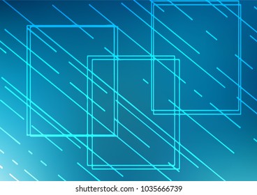 Dark BLUE vector natural abstract template. Doodles on blurred abstract background with gradient. The pattern can be used for wallpapers and coloring books.
